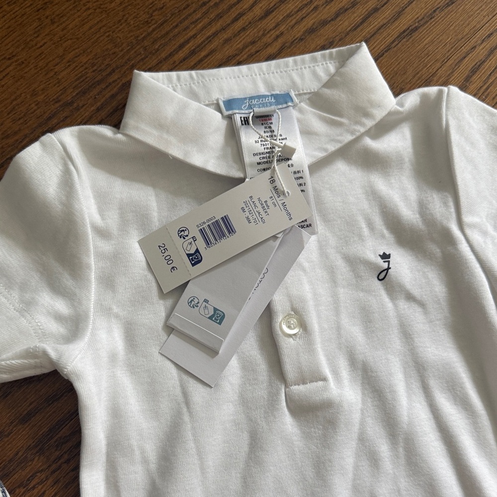 Jacadi White and Blue Striped Kids Matching Set - Size 12-18m - Picture 3 of 5